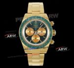 Swiss Replica Rolex Paul Newman Daytona Honey Green Yellow Gold 4130 Watch 